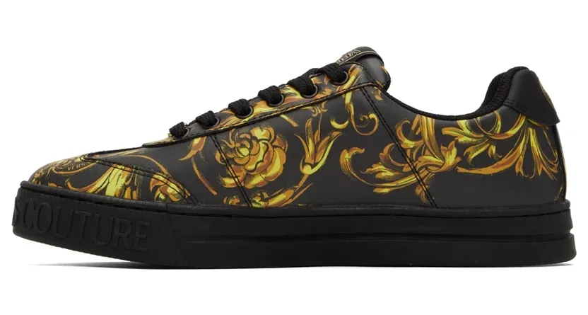 Versace Jeans Couture White & Gold Regalia Baroque Sneakers (E72YA3SK6 EZP100) (3)