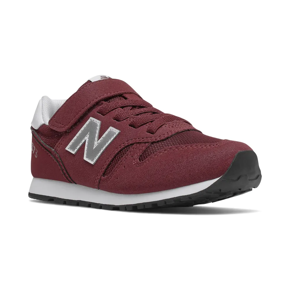 New Balance 373 Bungee Lace with Top Strap Burgundy / White (YV373V2-36805)