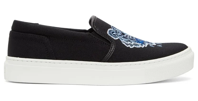 Kenzo Black Tiger K-Skate Slip-On Sneakers (FB52SN100F70)