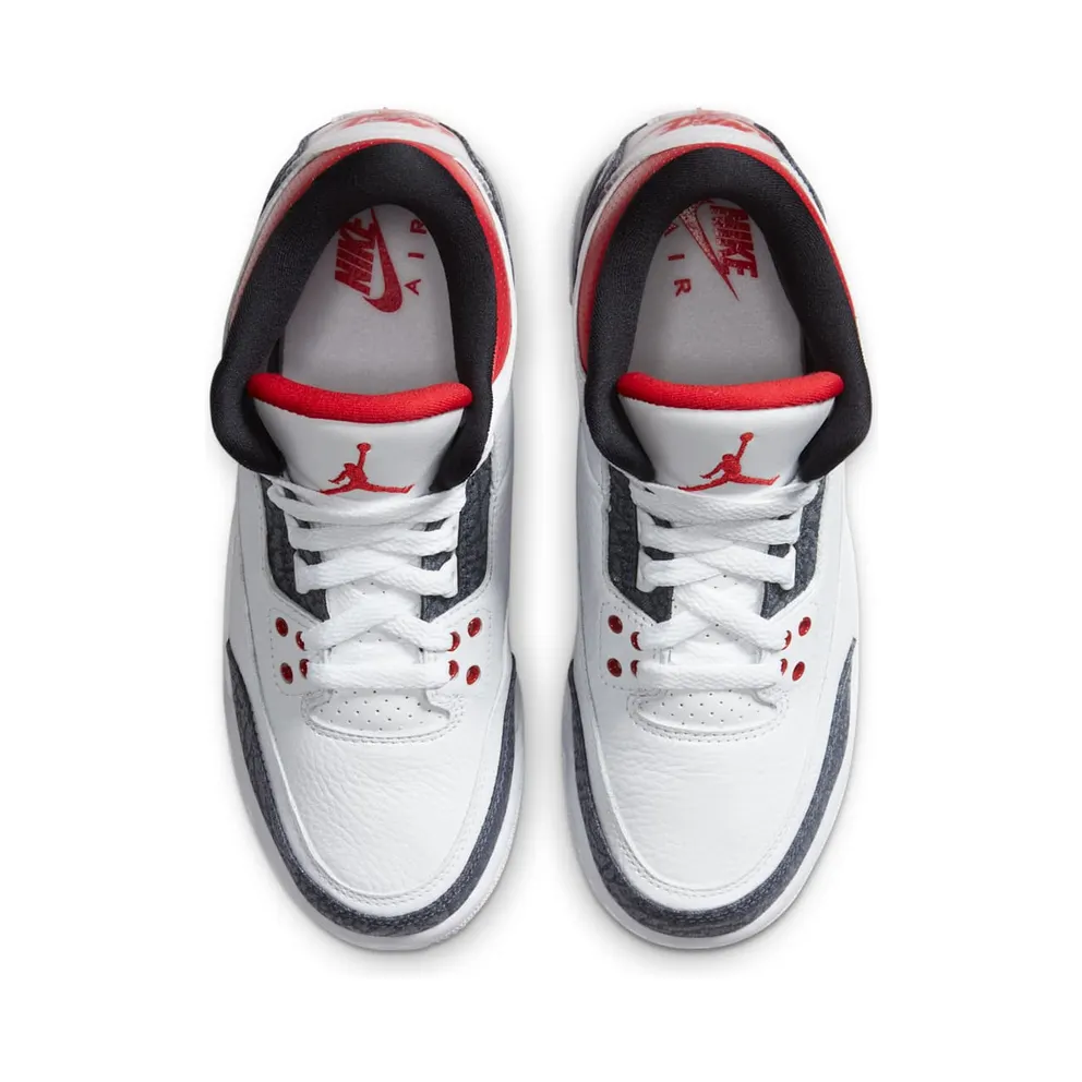 Jordan 3 Retro SE Fire Red Denim (GS) White/Fire Red-Black (CZ6634-100)