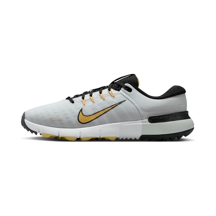 Nike Free Golf Next Nature “White / Black / Pure Platinum / Topaz Gold” (FN0332-105)
