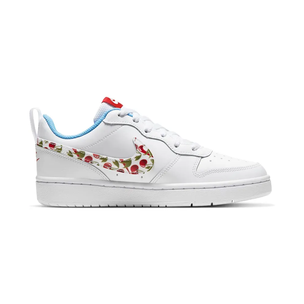 Nike Court Borough Low 2 White Cherry (GS) White/University Blue/Track Red (CJ2238-100)