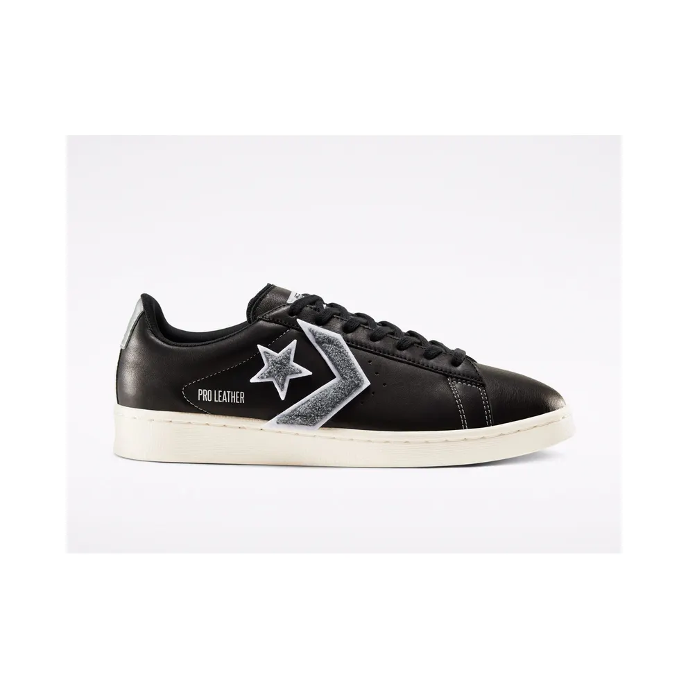 Converse Pro Leather Low ‘1980’s Pack – Black’ Black/Silver/Egret (167268C)