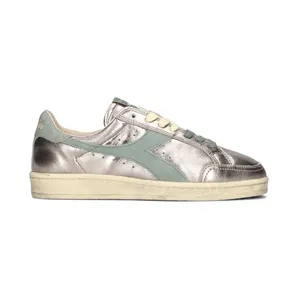 Diadora Metallic leren met vlak “Silver” (201182227)