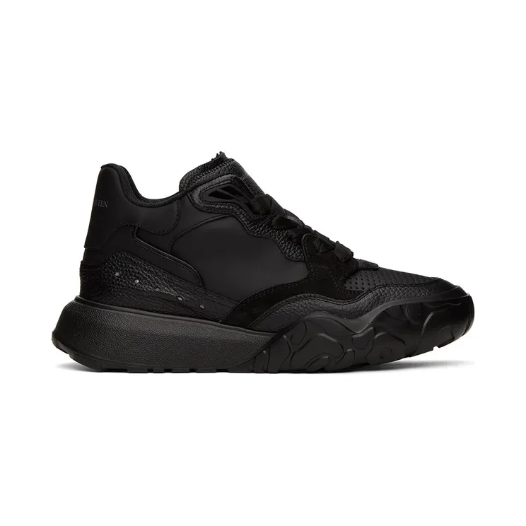 Alexander McQueen Black Court Mid 1081 BLACK/SILVER (705121WICDE)