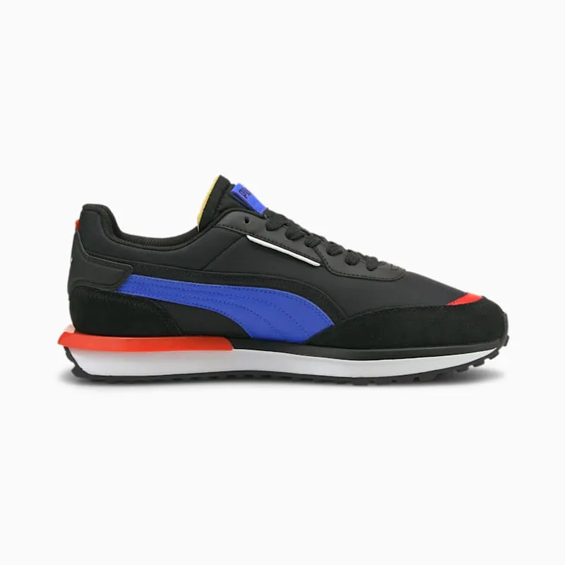Women’s PUMA City Rider Electric Black/Bluemazing (382045-03)