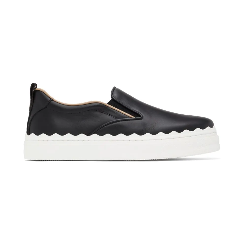 Chloe Black Lauren Slip-On Sneakers (CHC21U42142)