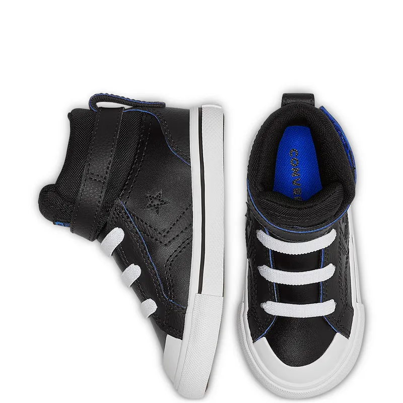 Converse Two-Tone Leather Pro Blaze Strap High Top Black/almost Black/hyper Royal (766051C)