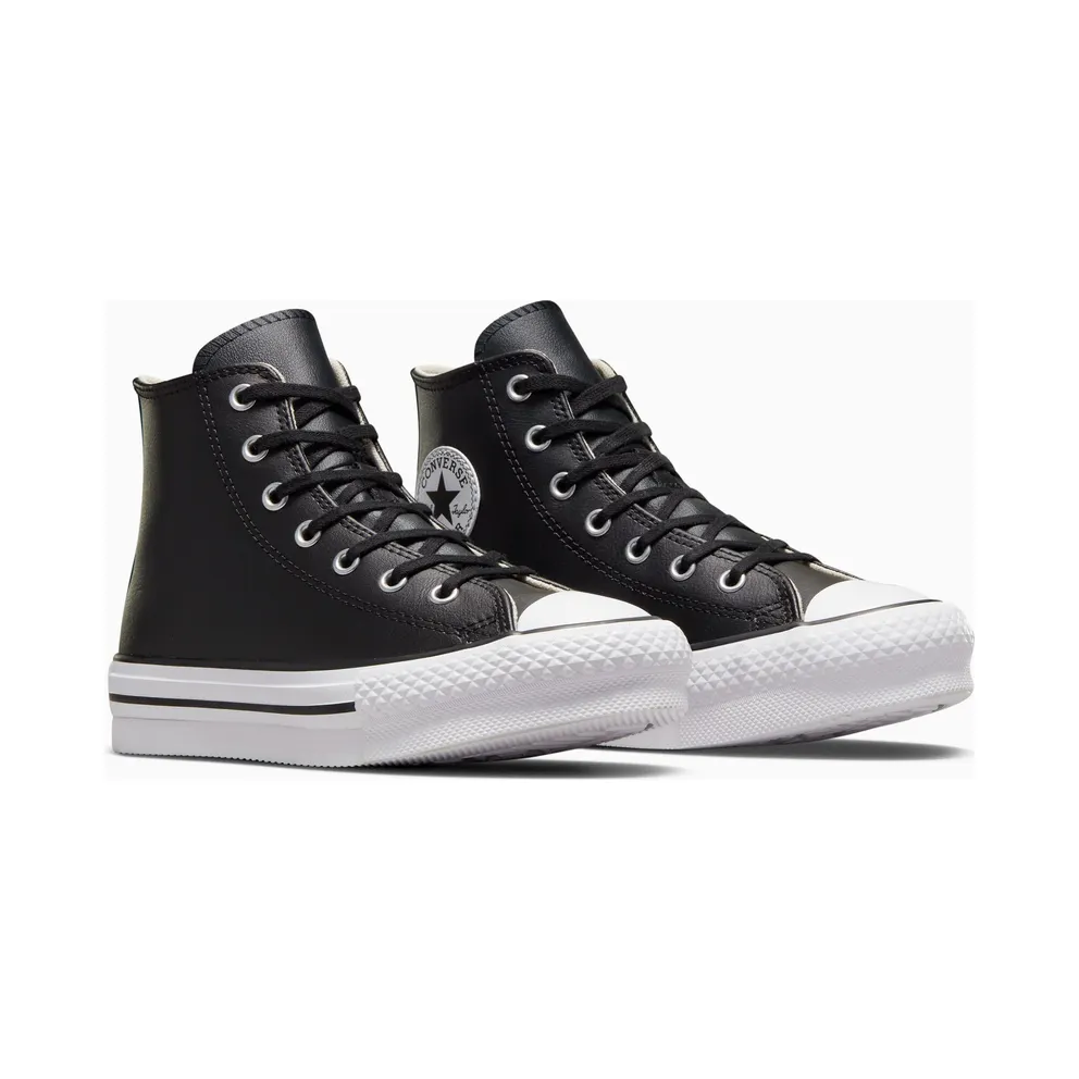 Converse Chuck Taylor All Star Lift Platform Leather Black/natural Ivory/White