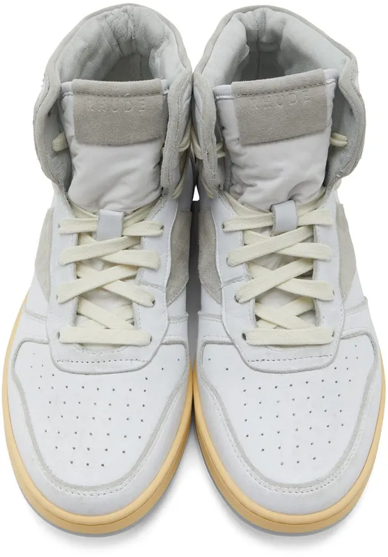Rhude White & Grey Rhecess Hi (RHFW21FO24039554)