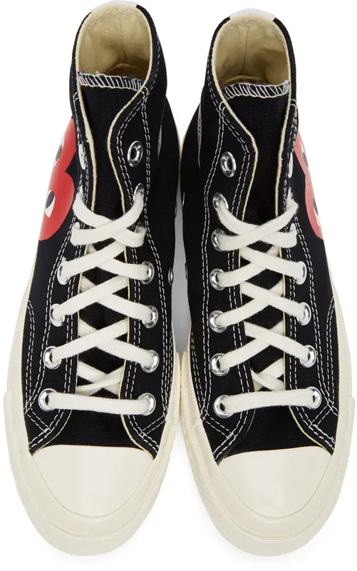 Comme des Garçons Play Black Converse Edition Half Heart Chuck 70 High (K112)