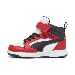 Puma Rebound V6 Mid “Puma White / Puma Black / For All Time Red” (396542_03)