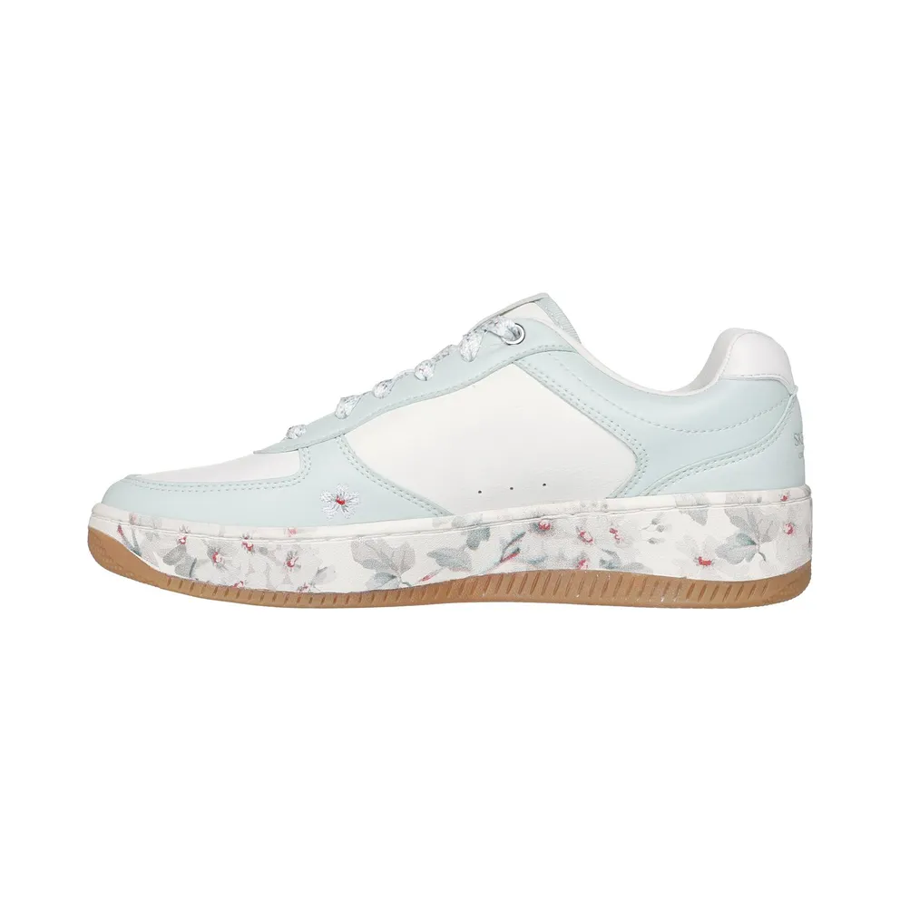 Skechers Sport Court 2.0 – Floral Frenzy Sneaker White/Munt