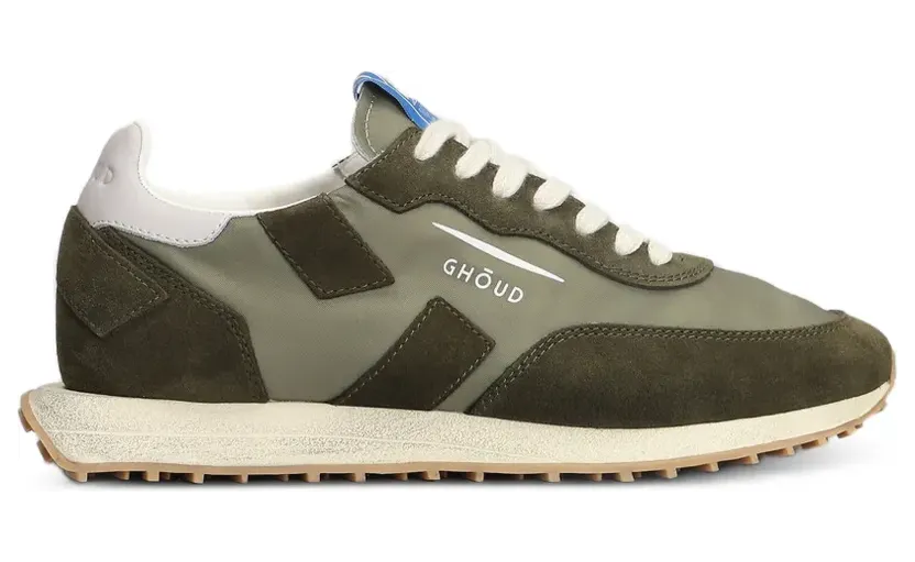 GHŌUD Rush tweekleurige sneakers met suède vlakken – Groen (RCLMBY04)
