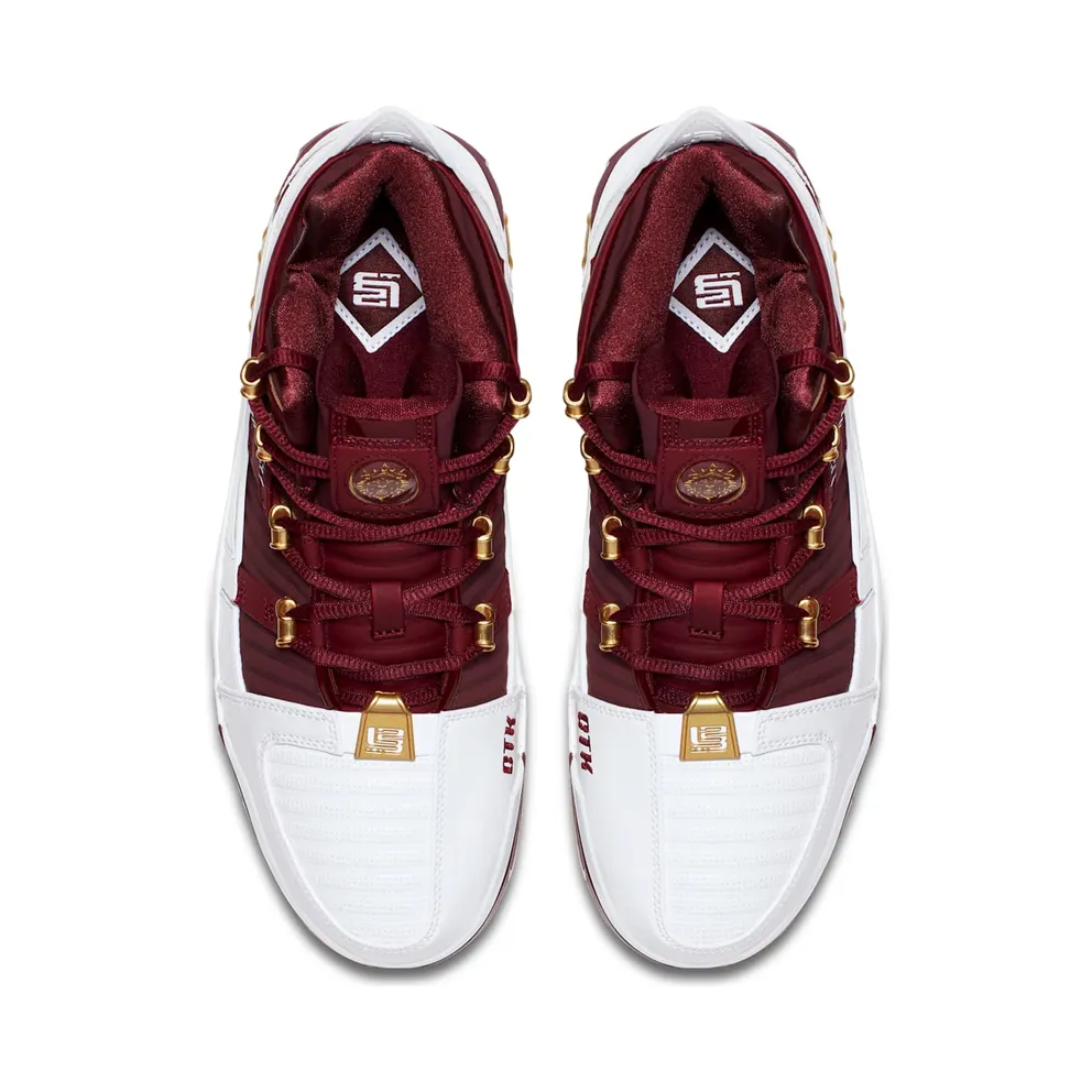 Nike LeBron 3 Christ The King (2018) White/Deep Maroon-Metallic Gold (BQ2444-100)
