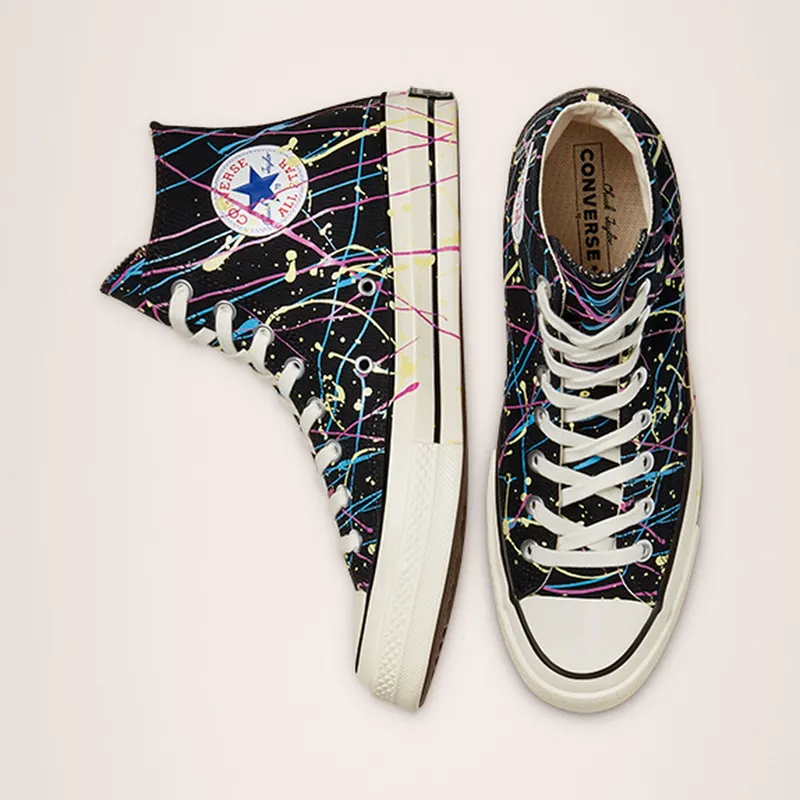 Converse Archive Paint Splatter Chuck 70 High Top Black/hyper Magenta/egret (170801C)