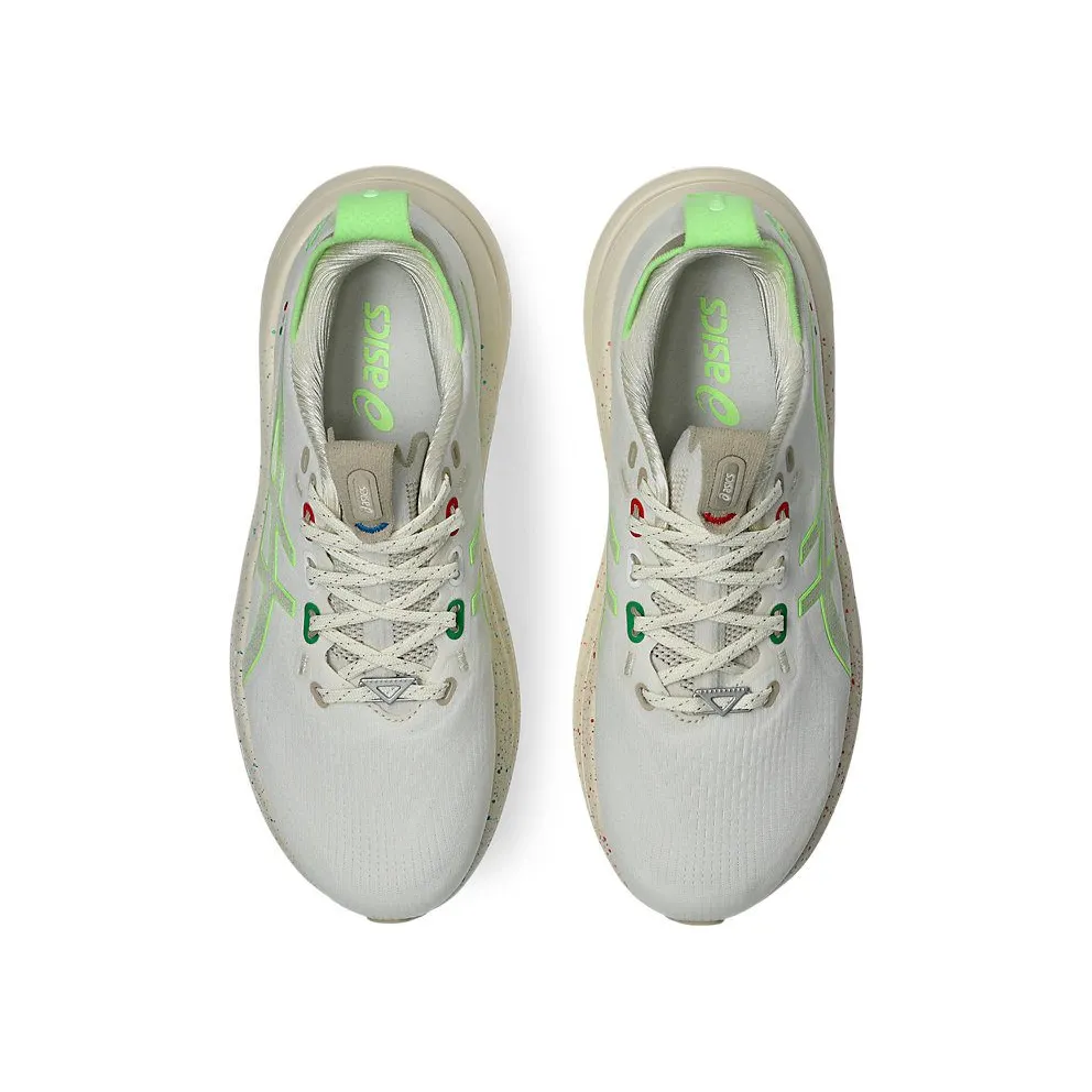 ASICS GEL-NIMBUS 28 x NADIA BATTOCLETTI “Cream / Illuminate Green” (1012C055-100)