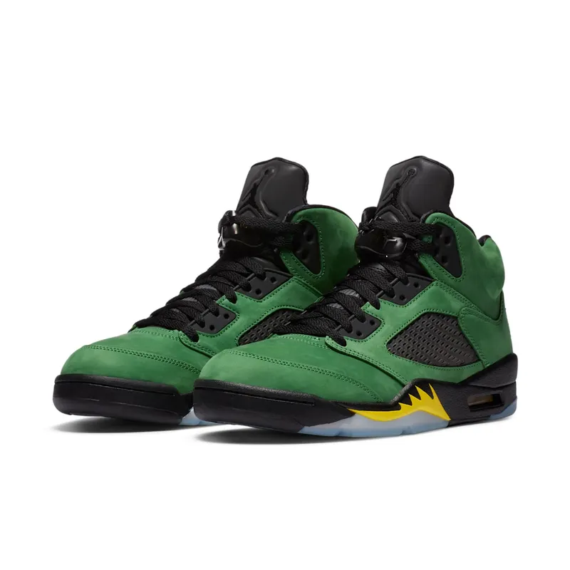 Jordan 5 Retro SE Oregon Apple Green/Black-Yellow Strike-Black (CK6631-307)