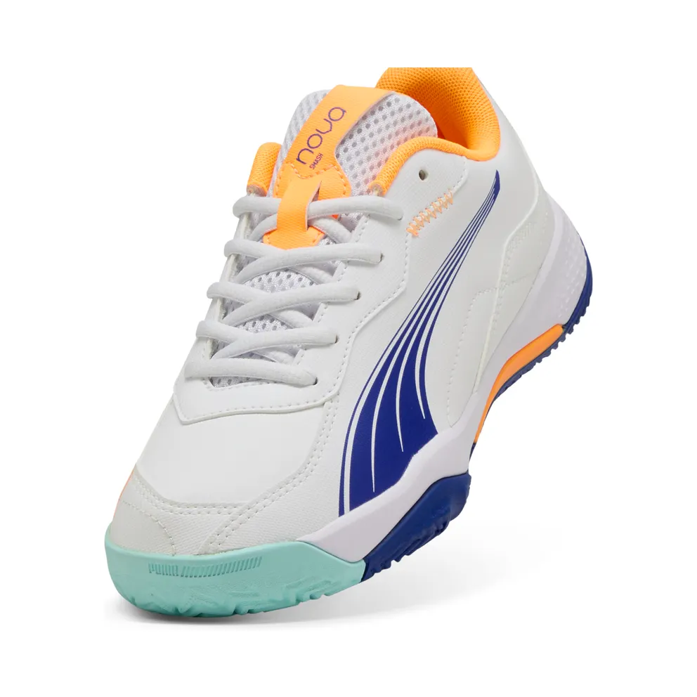 Puma NOVA Smash “Puma White / Vivid Blue / Safe Lake / Heat Fire” (108292_01)