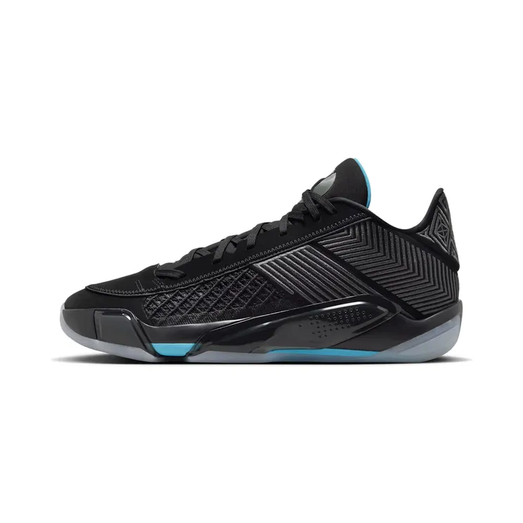 Jordan 38 Low Black Gamma Blue (Translucent Sole) “Black / Anthracite / Gamma Blue / Particle Grey” (FD2326-004)