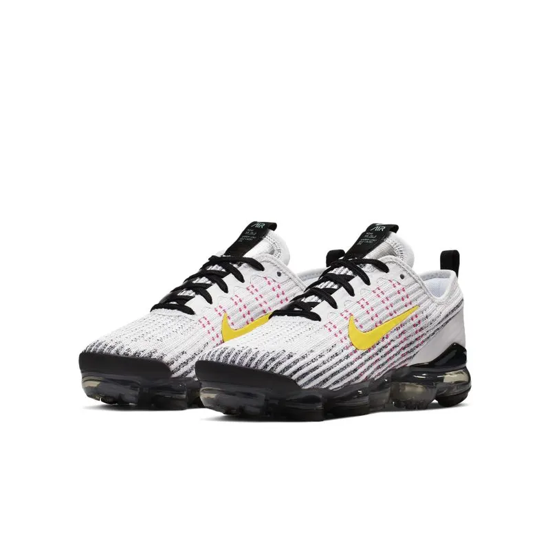 Nike Air VaporMax Flyknit 3 White Dynamic Yellow (GS) White/Hyper Turquoise/Pink Blast (BQ5238-102)