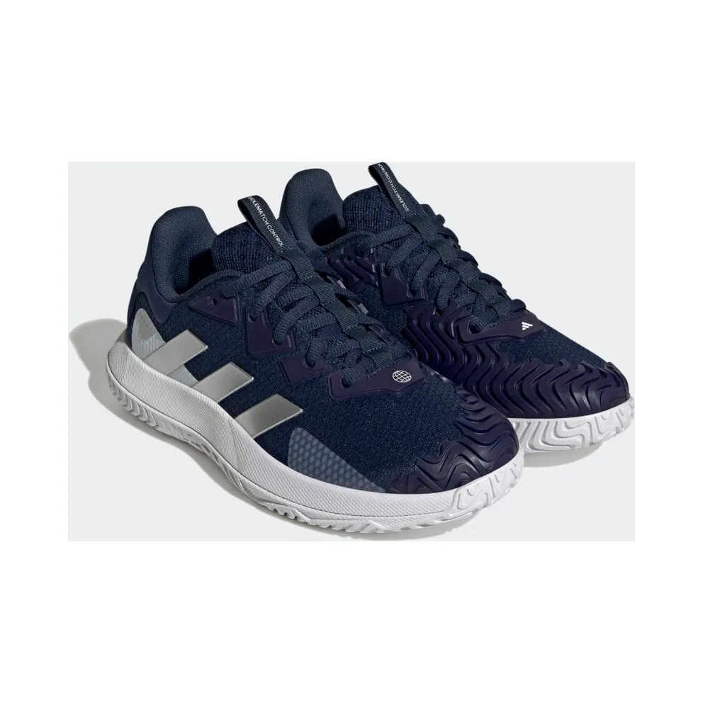 adidas SoleMatch Control Tennis Shoes Team Navy Blue 2 / Matte Silver / Cloud White (HQ8440)