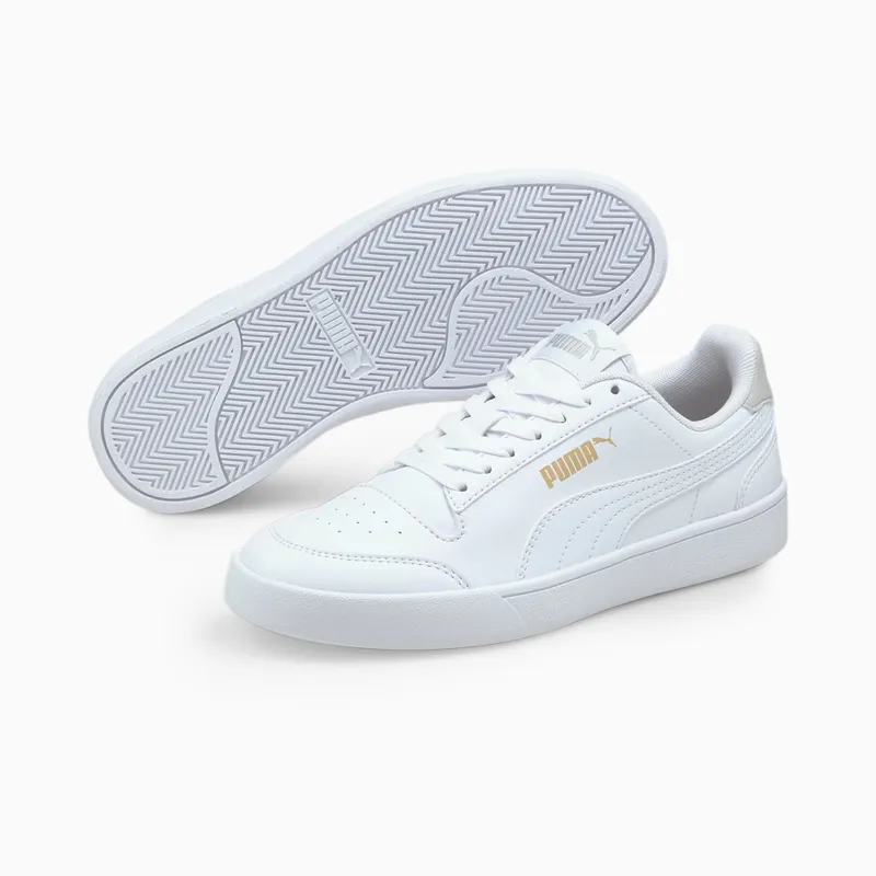 PUMA Shuffle Youth White/Gray Violet/Gold (375688-01)