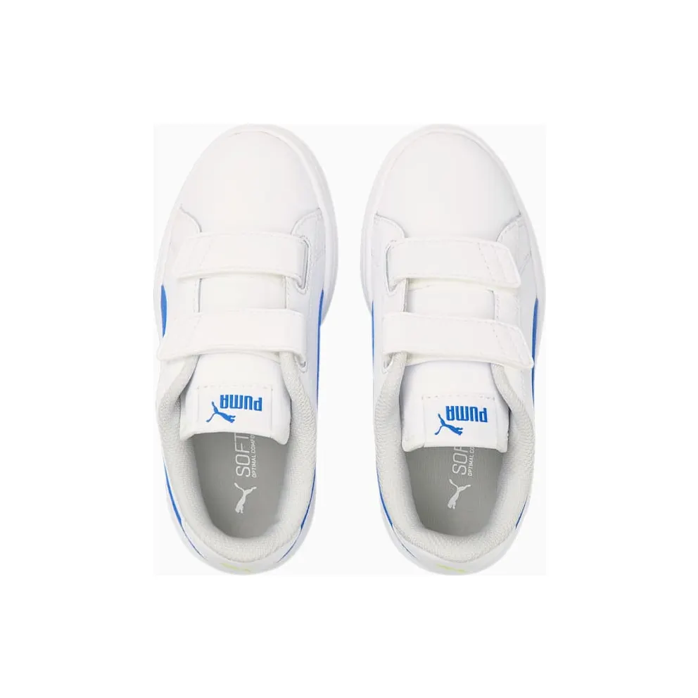 Puma Smash v2 Leather sportscchoenen White/Blue (365173-33)