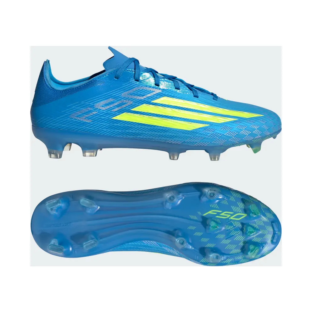 adidas F50 Pro Firm Ground Football Boots “Lucid Ray Blue / Team Solar Yellow 2 / Lucid Aquamarine” (JR8950)
