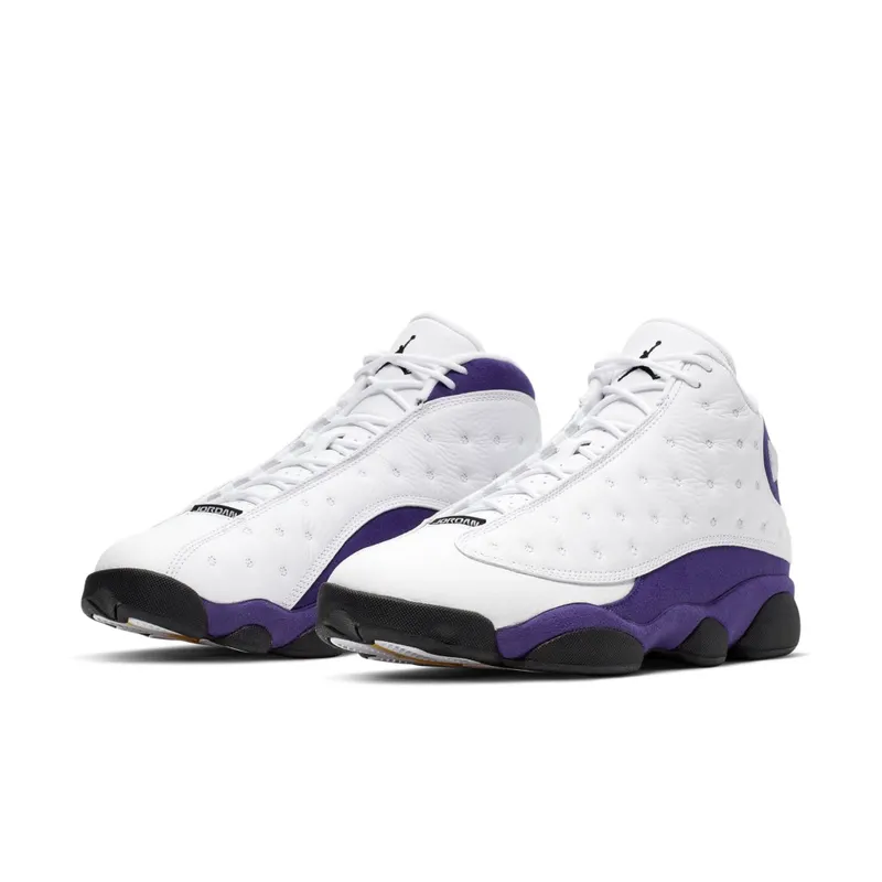 Jordan 13 Retro Lakers White/Black-Court Purple-University Gold (414571-105)