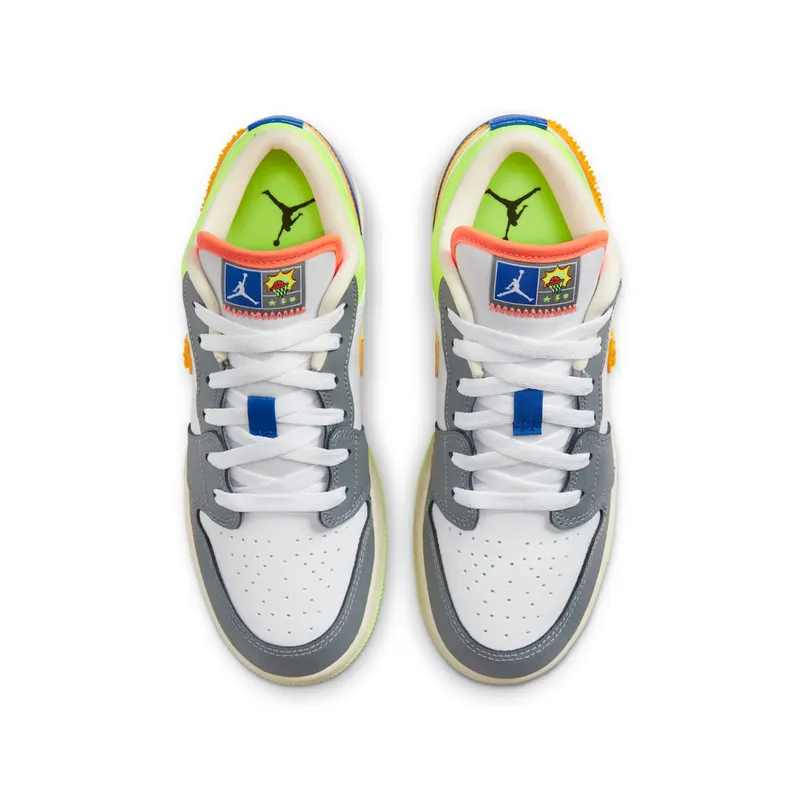 Jordan 1 Low White Coconut Milk Ghost Green Laser Orange (FB1835-181)