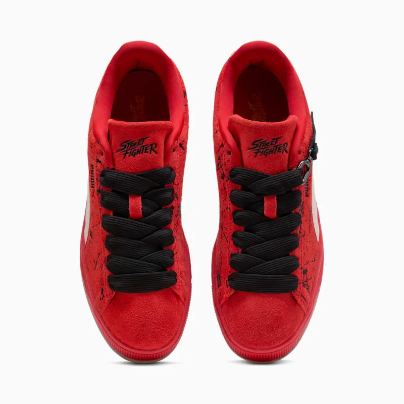 Street Fighter x Puma Suede “Ken Masters”: rood suède met een klap erin (4)