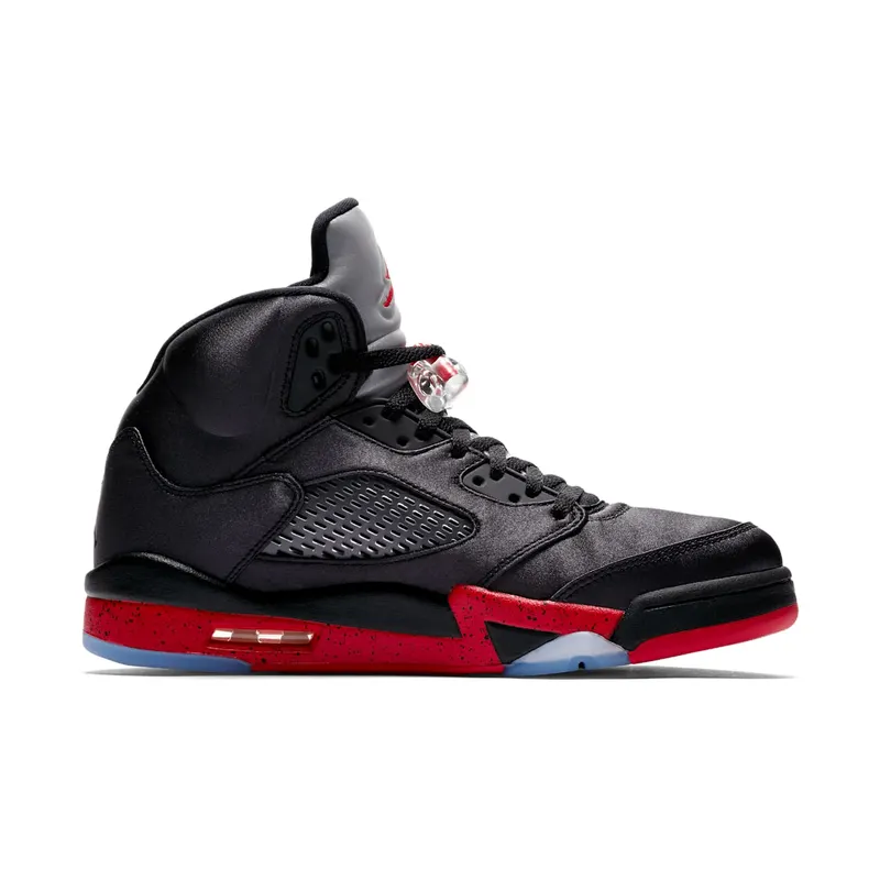 Jordan 5 Retro Satin Bred Black/University Red (136027-006)