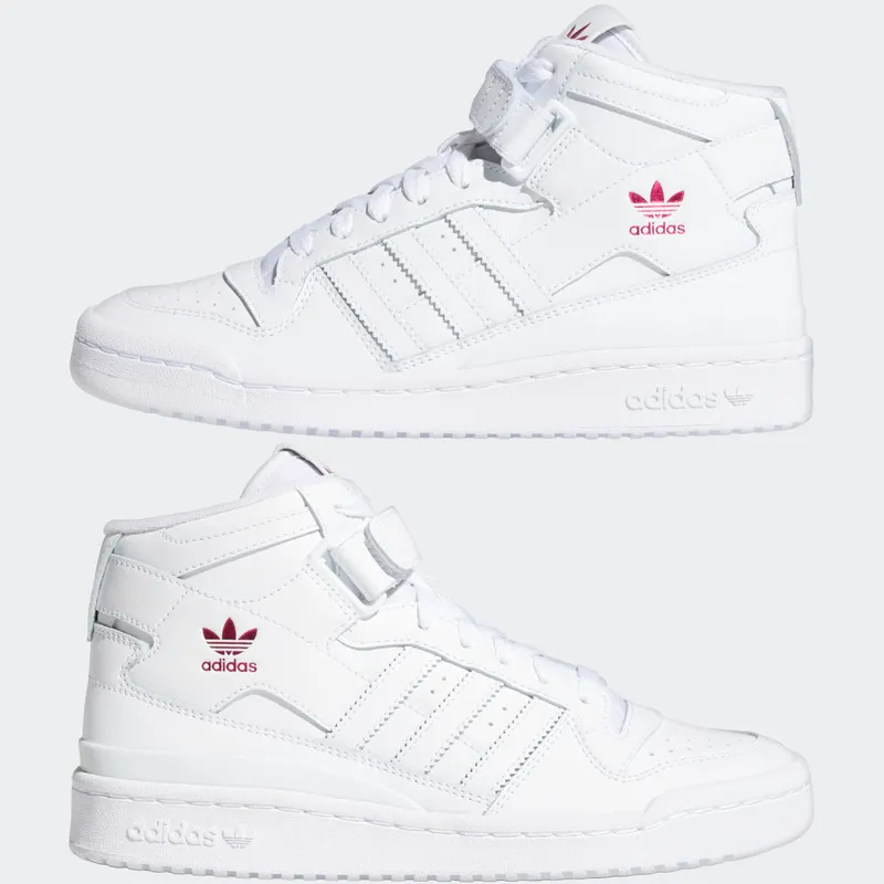 Adidas Forum Mid Cloud White / Cloud White / Shock Pink (G57984)
