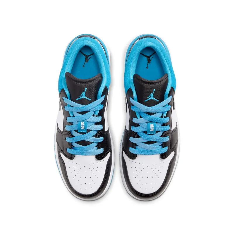 Jordan 1 Low Laser Blue (GS) Black/Black-Laser Blue-White (CT1564-004)