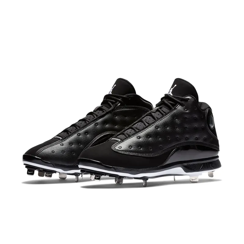 Jordan 13 Retro Metal Cleat Black Black/White-White (AR4476-001)