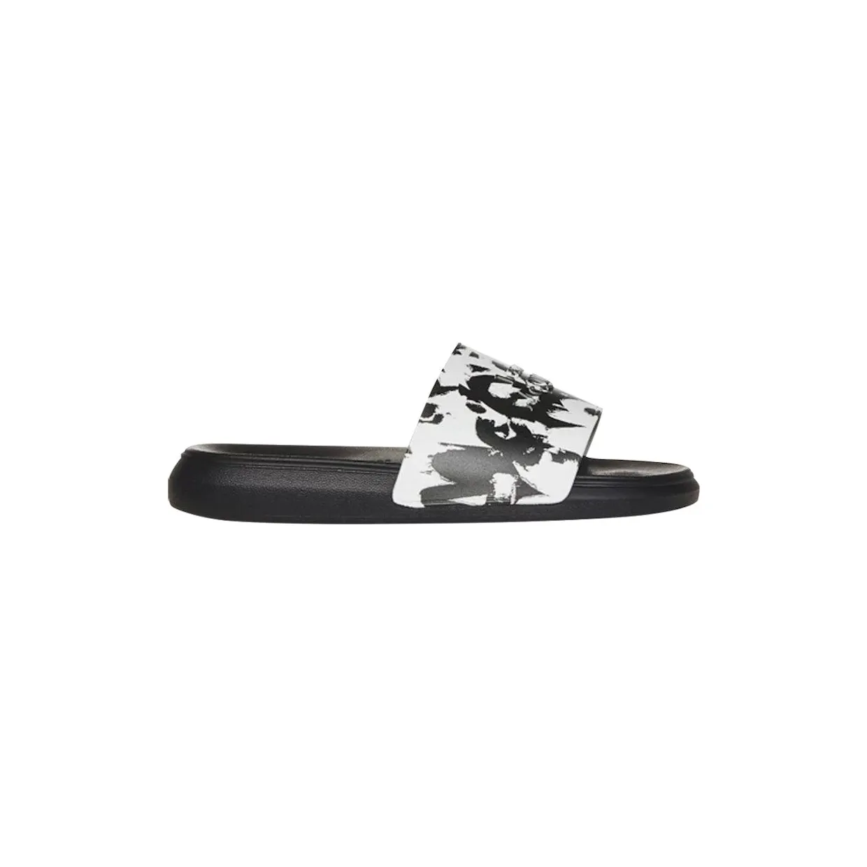 Alexander McQueen Graffiti Pool Slide Black White (705089W4QS89061)