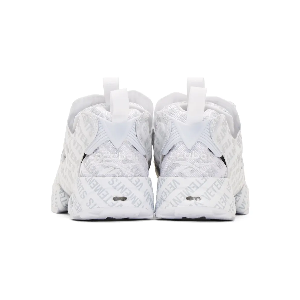 VETEMENTS White Reebok Classics Edition Logo Emoji Instapump Fury (CN3765)