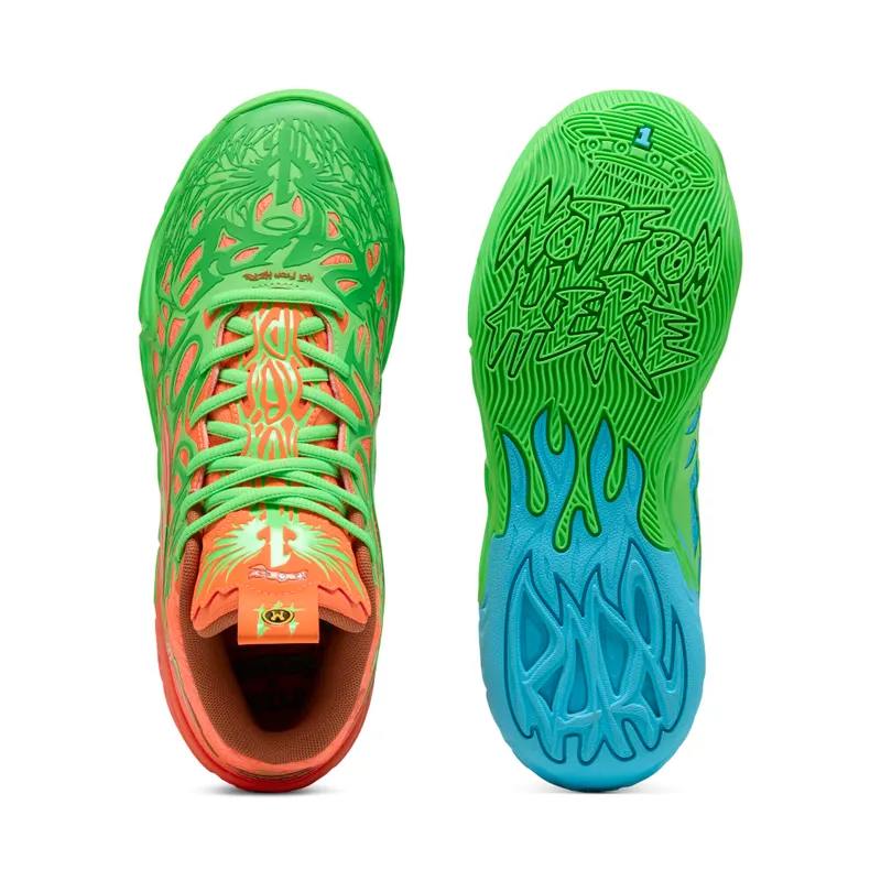 Puma HOOPS x TMNT MB.04 LM “Fluro Green Pes / Puma Green / Bright Aqua / Orange Glow” (311307_01)
