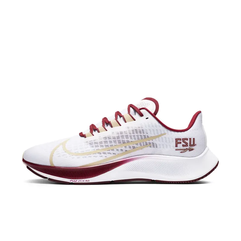 Nike Air Zoom Pegasus 37 Florida State White/Pure Platinum-Team Maroon-Team Gold (CZ5377-100)