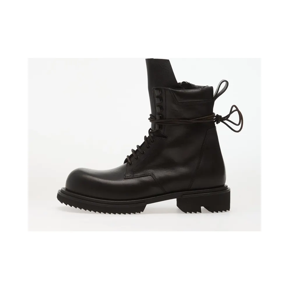 Rick Owens Gabe Lace-up Leather Boots BLACK (RU02F4829 LOO 09)