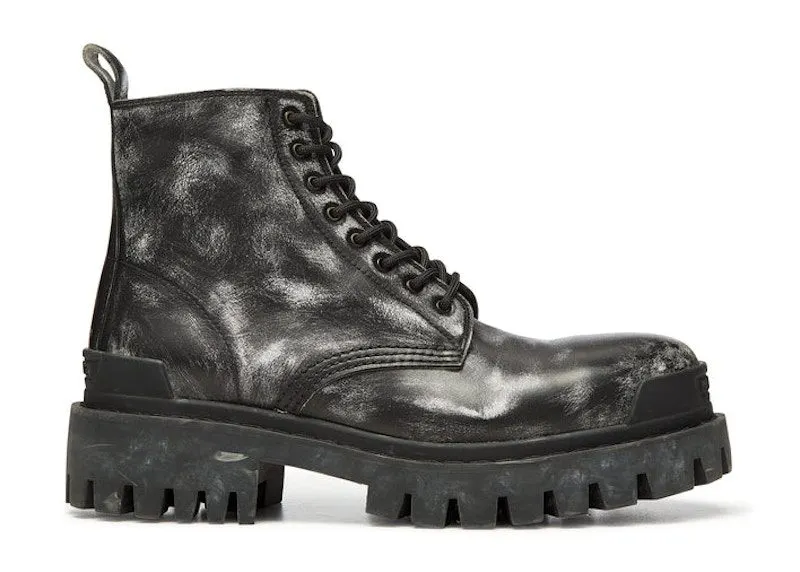Balenciaga Strike Ankle Boots Black Leather (589338WBEF19010)