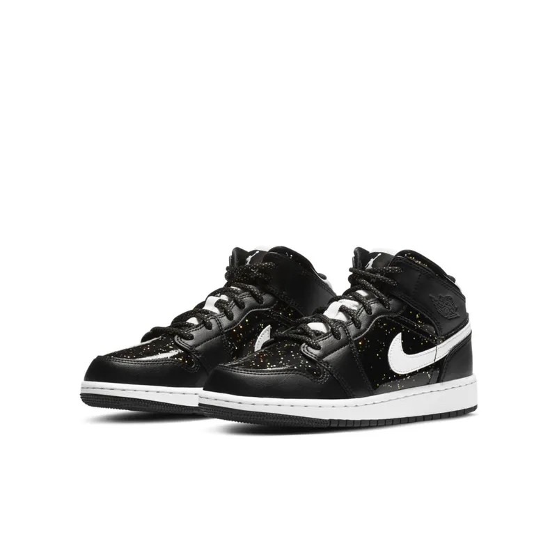 Jordan 1 Mid Black Speckle (GS) Black/White (AV5174-001)