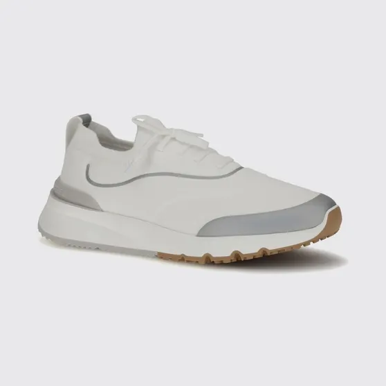 Brunello cucinelli Stretch Cotton Knit Sneakers White (MZUAUFO340CBM68)