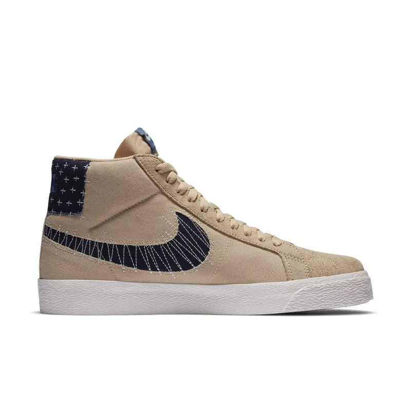 Nike SB Zoom Blazer Mid Sashiko Sesame Sesame/Mystic Navy-Sail-Gum Light Brown (CT0715-200)