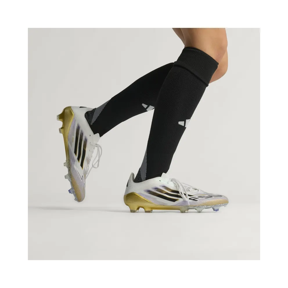 adidas F50 Elite Firm Ground Boots “Cloud White / Core Black / Gold Metallic” (JH7617)