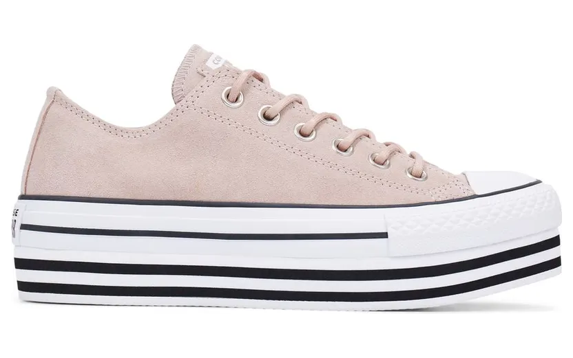 Converse Chuck Taylor All Star Platform Suede Low Top Diffused Taupe/white/black (565706C)