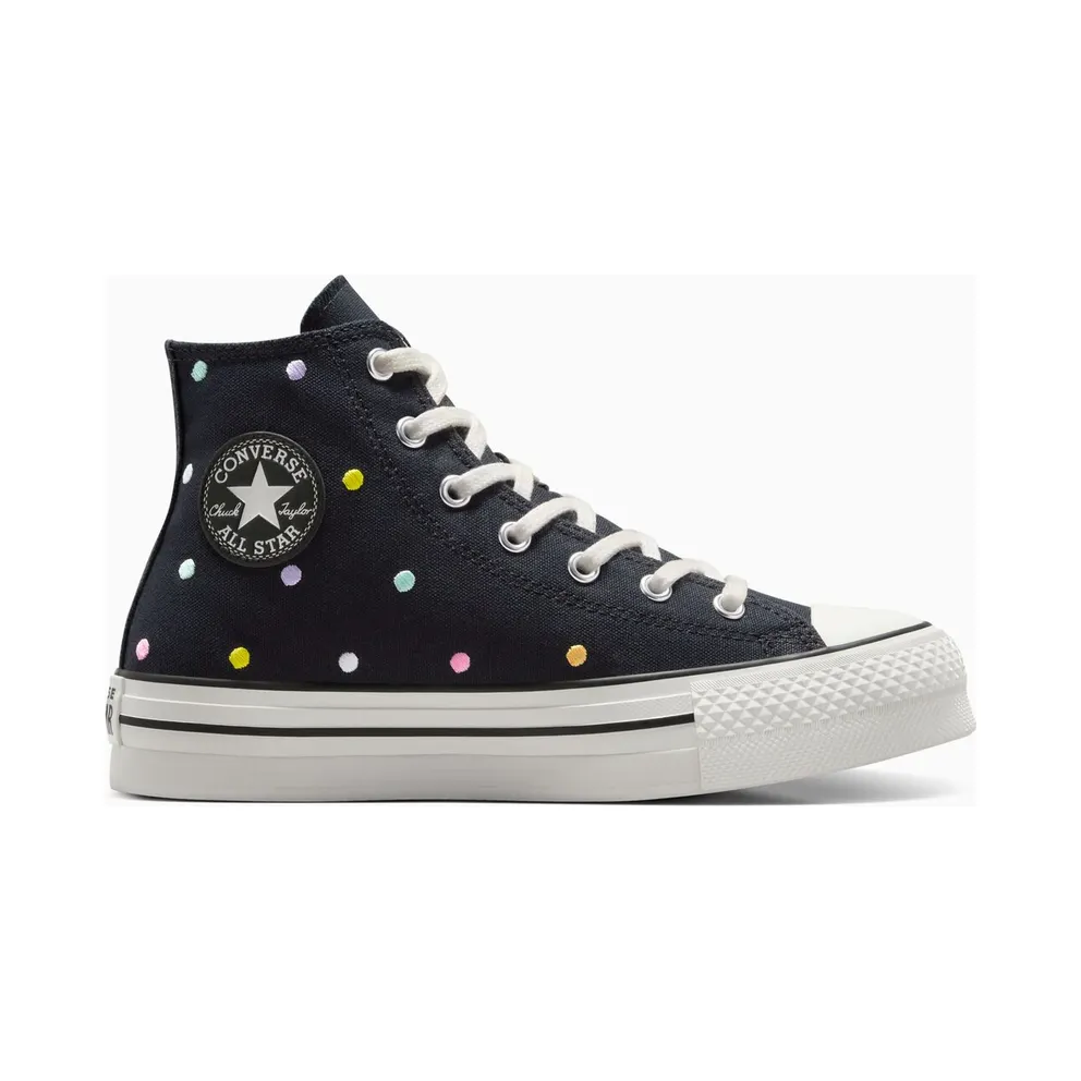 Converse Chuck Taylor All Star Lift Polka Dots Platform Black/Vintage White/Egret (A12608C)