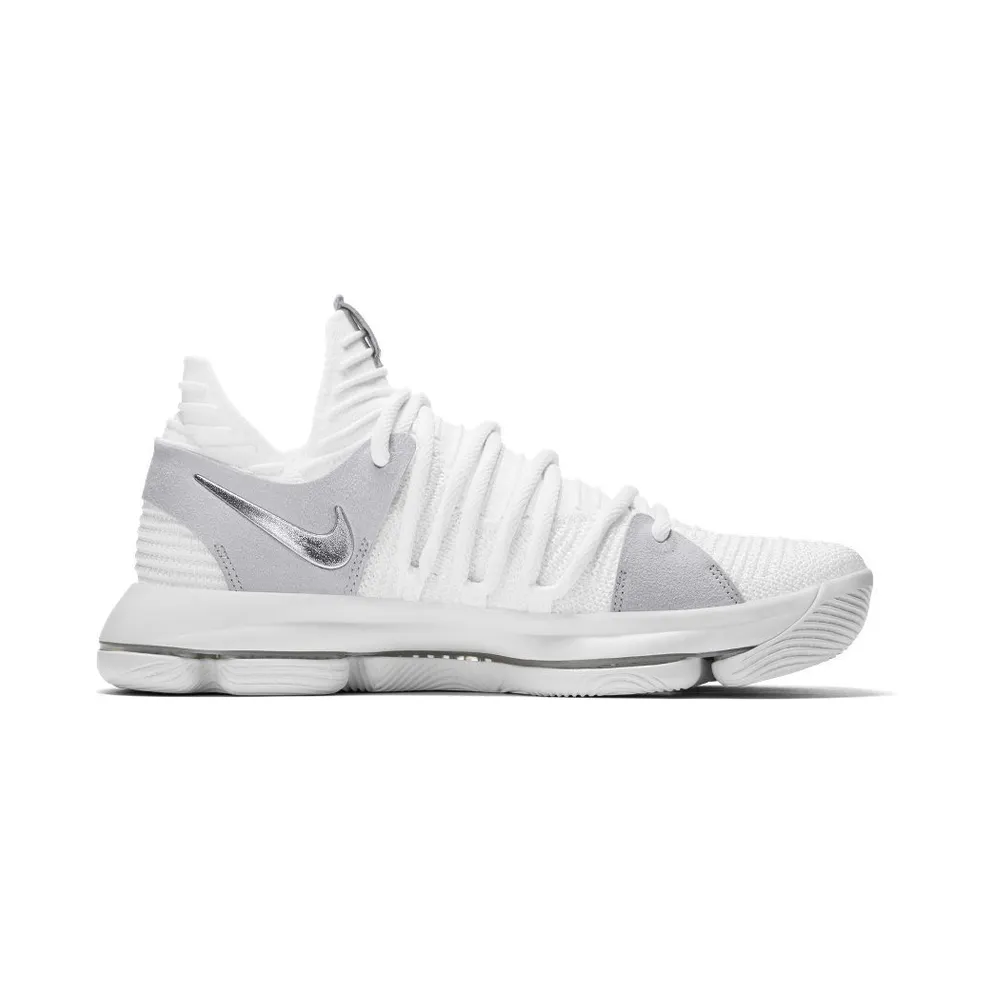 Nike KD 10 Still KD White/Metallic Silver-Pure Platinum (897815-100)