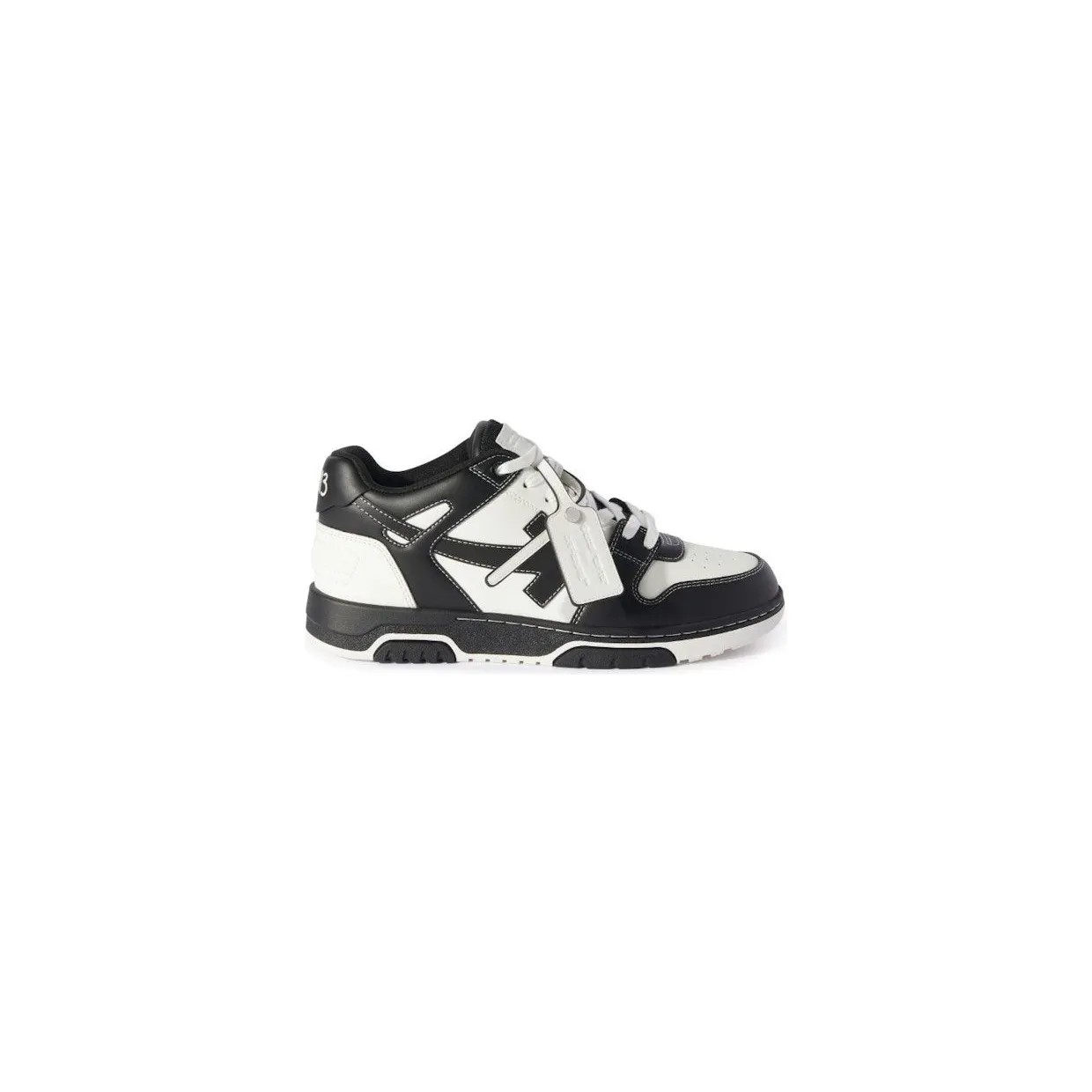 OFF-WHITE Out Of Office OOO Low Tops Logic Logo Black White (OMIA189G23LEA0080110)